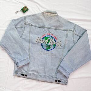Vintage 90's Hard Rock Cafe Denim Jacket - S